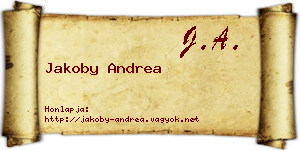 Jakoby Andrea névjegykártya