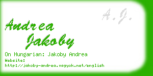 andrea jakoby business card